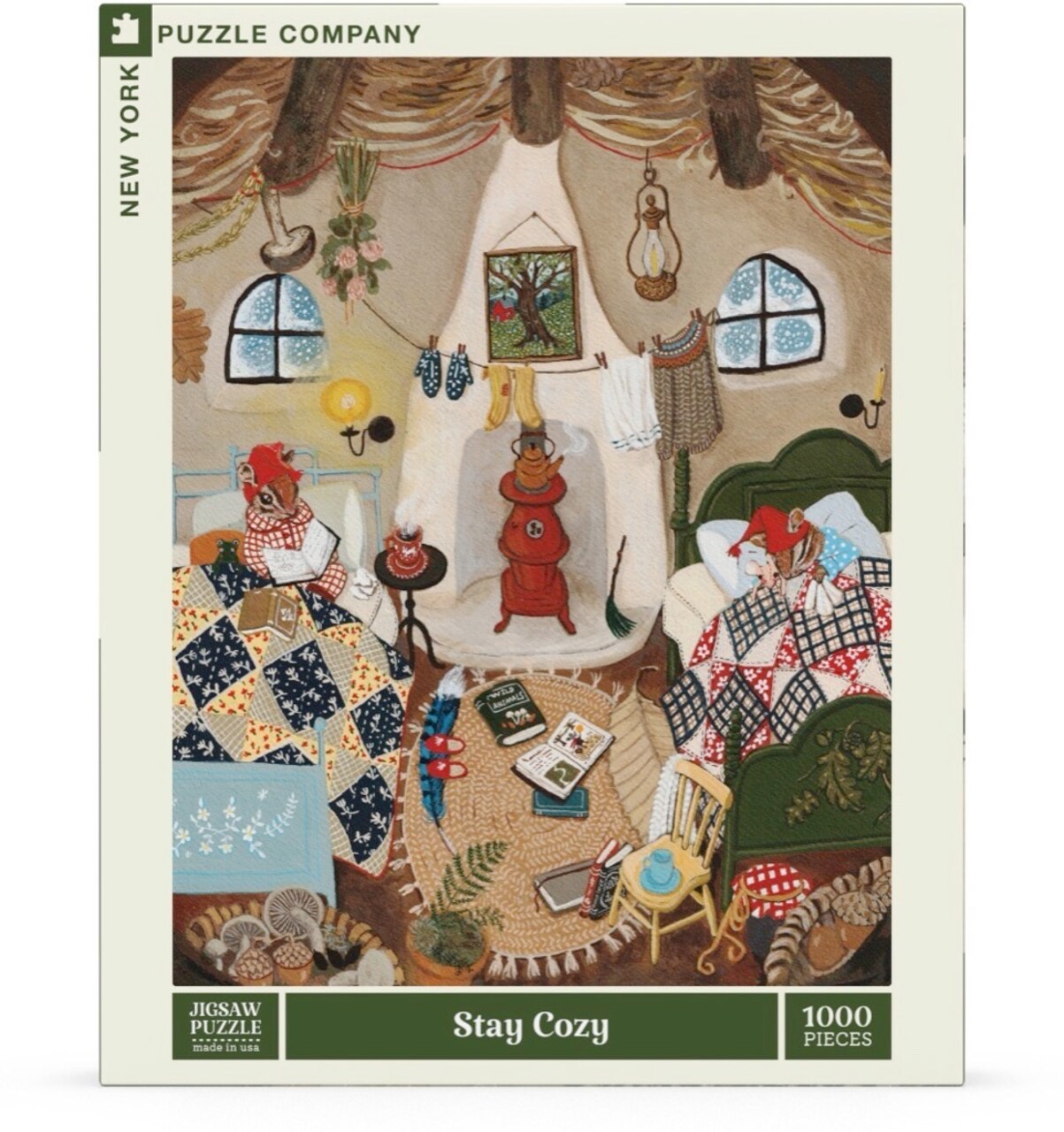 New York Puzzle Company Stay Cozy 1000 Piece Piece Jigsaw Puzzle